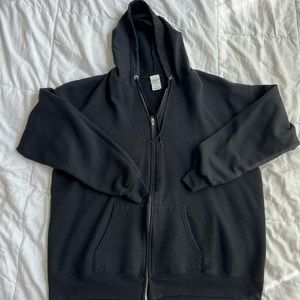 Oversized Hanes zip up hoodie